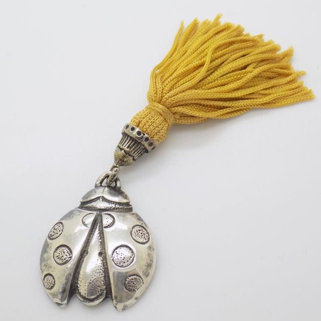 Vintage Italian Handmade Genuine Sterling Silver 925 Ladybug, 1980s For Sale - Image 3 of 12