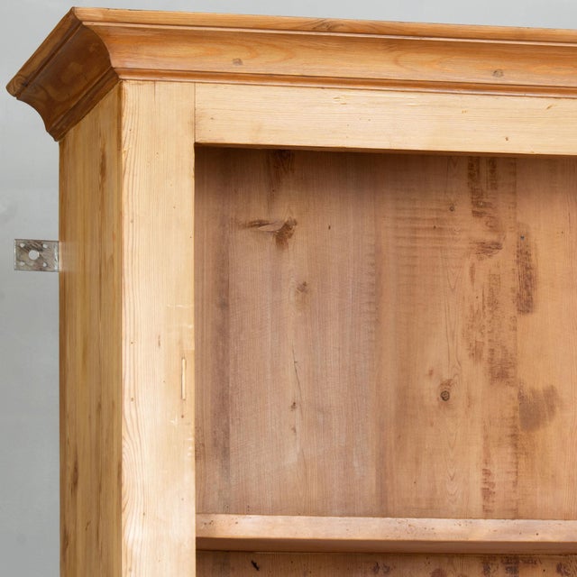 Early 20th Century Danish Pine Bookcase Display Cabinet For Sale - Image 4 of 11