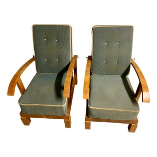 Art Deco Armchairs in the style of Rene Gabriel, 1930s, Set of 2 For Sale