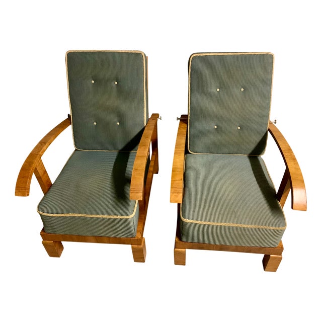 Art Deco Armchairs in the style of Rene Gabriel, 1930s, Set of 2 For Sale