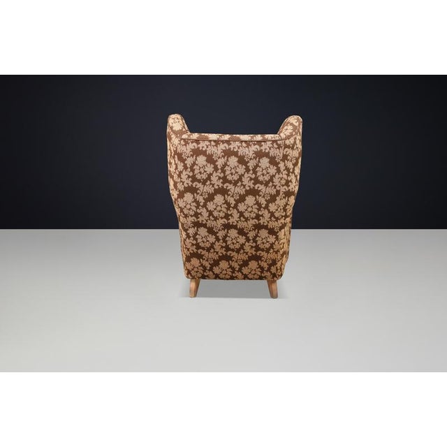 Art Deco Wingback Chair, Czechoslovakia, 1940s For Sale - Image 6 of 11