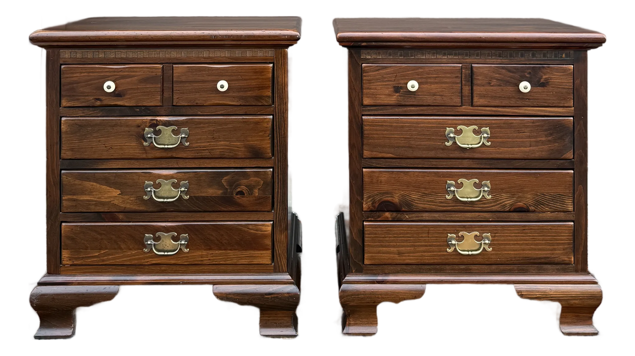 Vintage Ethan Allen Old Tavern Antiqued Pine Rustic Traditional 4