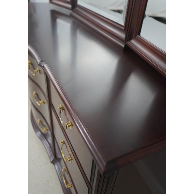 Thomasville Chippendale Style Mahogany Dresser W. Mirror For Sale - Image 12 of 18