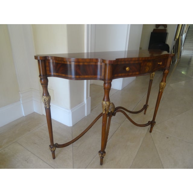 Gold Maitland Smith Nathan Console Tables a Pair For Sale - Image 8 of 12