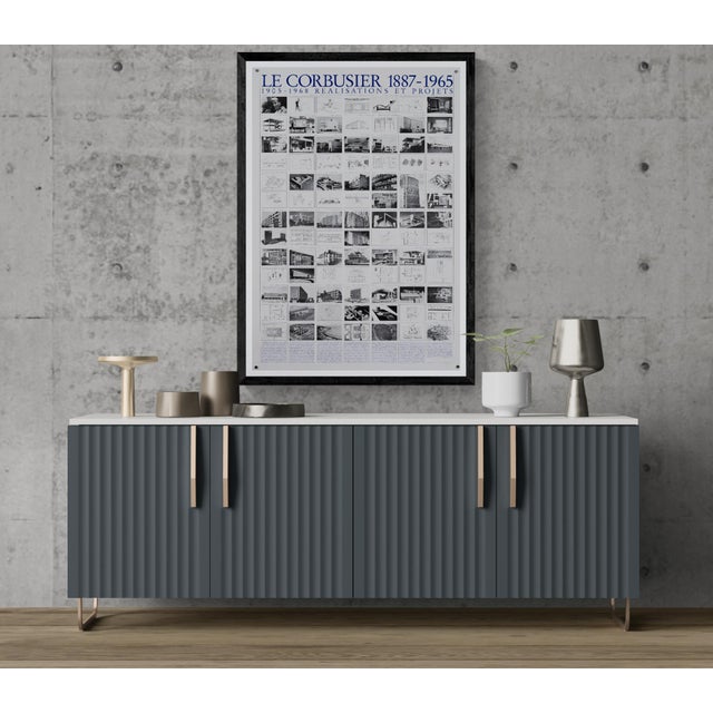 Le Corbusier – 1987 Original Vintage Exhibition Poster by Le Corbusier – Modernist Architecture – 100x68.5 cm An original...