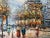 Vintage P.Sanchez Paris Street View Oil Painting, Framed For Sale - Image 10 of 11