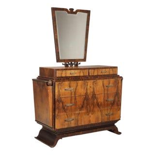 Art Deco Dresser with Mirror For Sale