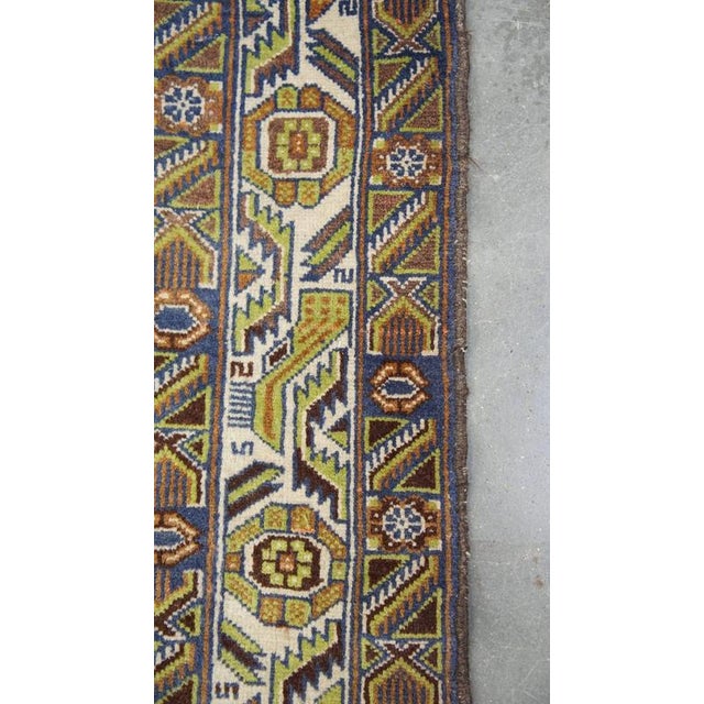 Textile Vintage Hand-Knotted Patterned Rug For Sale - Image 7 of 9