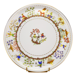 Chinese Circus Pie Dish by C. Le Tallec for Tiffany & Co., 1984