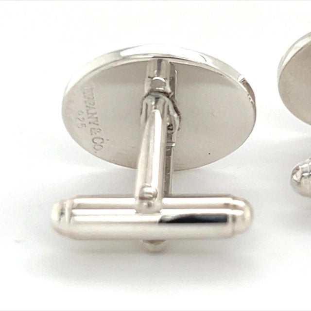 1990s Tiffany & Co Estate Sterling Silver Cufflinks , 2 pieces For Sale - Image 10 of 10