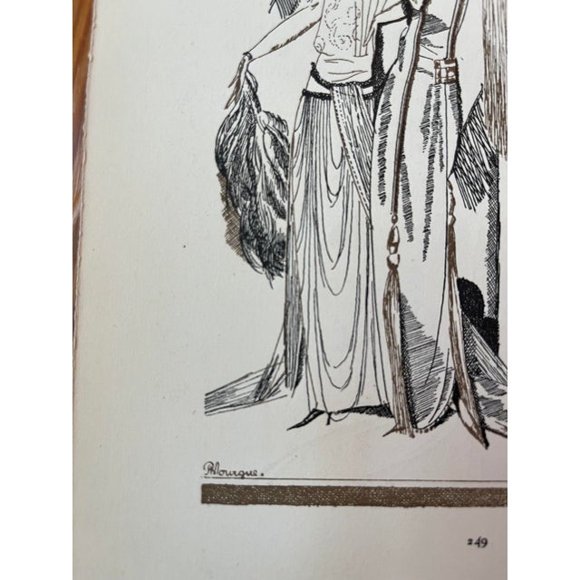 1920s Fashion Illustration Print by Pierre Mourge , 1920 For Sale - Image 5 of 5