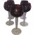 Vintage Ruby Red Tall Hock Wine Glasses Crafted in Germany- Set of 5 For Sale