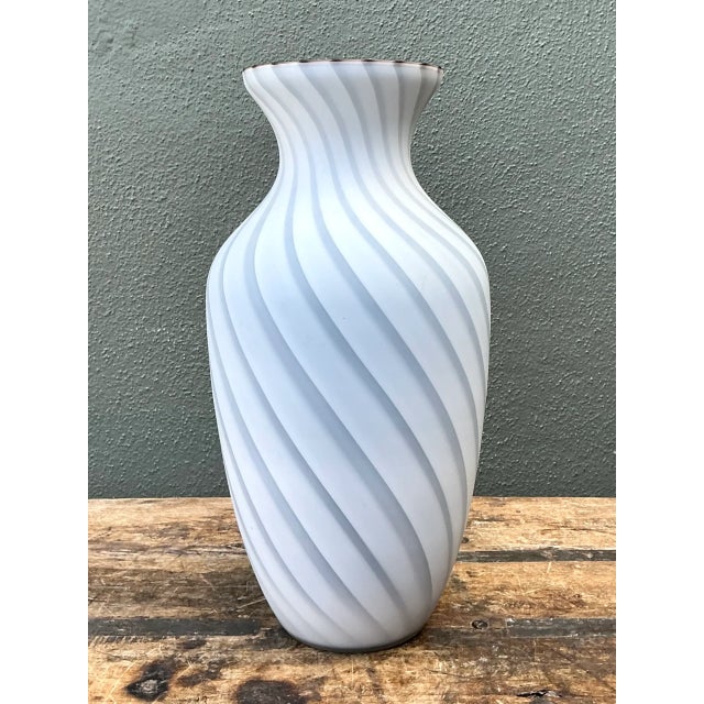 Vintage Archimede Seguso Murano Glass Vase For Sale - Image 4 of 12