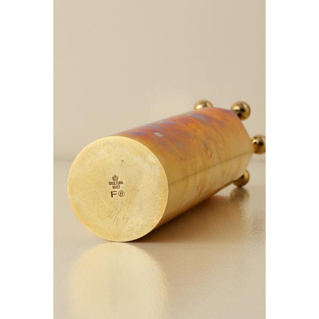 1960s Vintage Brass Vase by Pierre Forssell, 1960s For Sale - Image 5 of 7