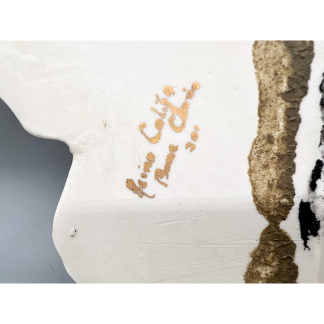 Mid-Century Signed Italian Porcelain Floral Wall Frame With Shelf – Italian / Romantic / Rococo Revival / Capodimonte Style For Sale In Houston - Image 6 of 15