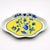 Add a vibrant pop of coastal elegance to your vanity, bedside, or tablescape with this vintage porcelain small leaf dish...