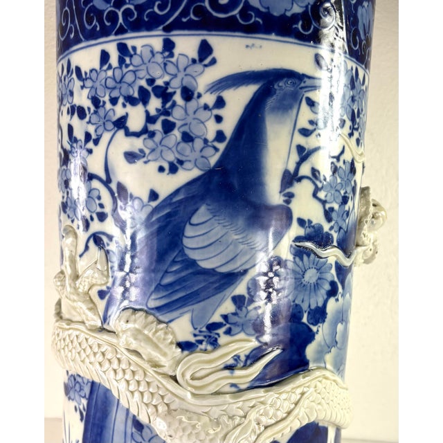 Early 20th Century Hand Painted Chinese Export Umbrella Stand For Sale - Image 11 of 12