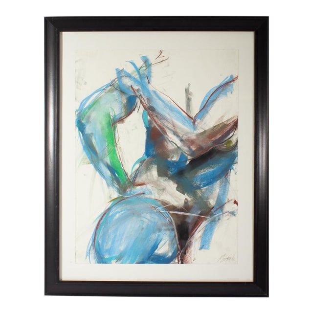 2006 Abstract Figurative Chalk Pastel Drawing For Sale