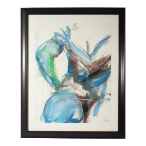 2006 Abstract Figurative Chalk Pastel Drawing