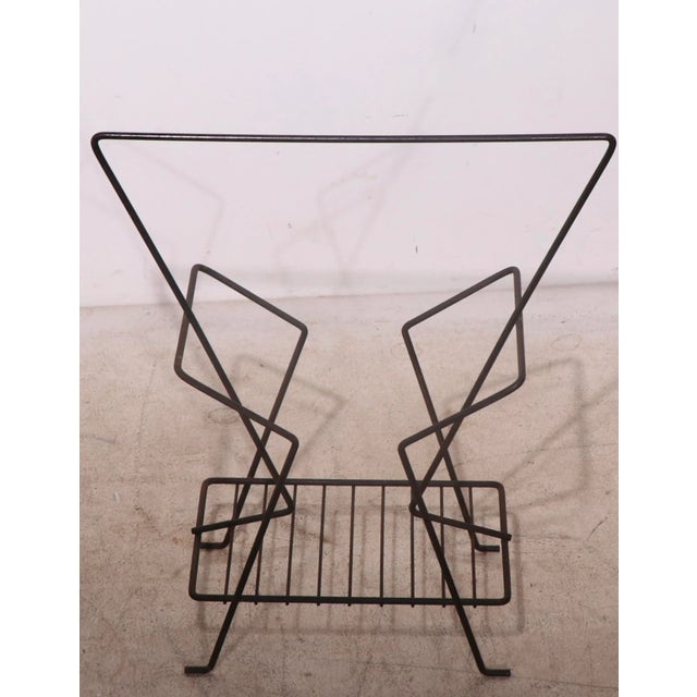 Metal Mid Century Wire Magazine Rack by Richard Galef For Sale - Image 7 of 7