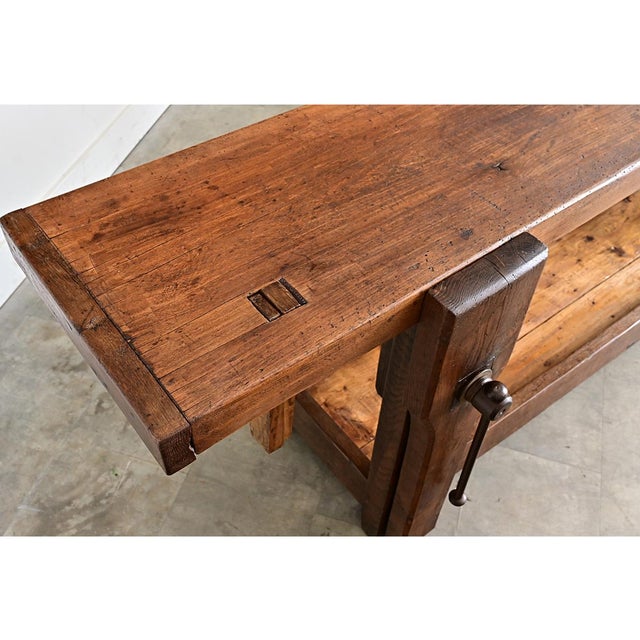 Brown French 19th Century Oak & Beech Artisan's Workbench For Sale - Image 8 of 10