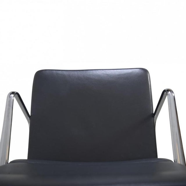 EA-219 Office Chair in Grey Leather by Charles Eames For Sale - Image 5 of 18