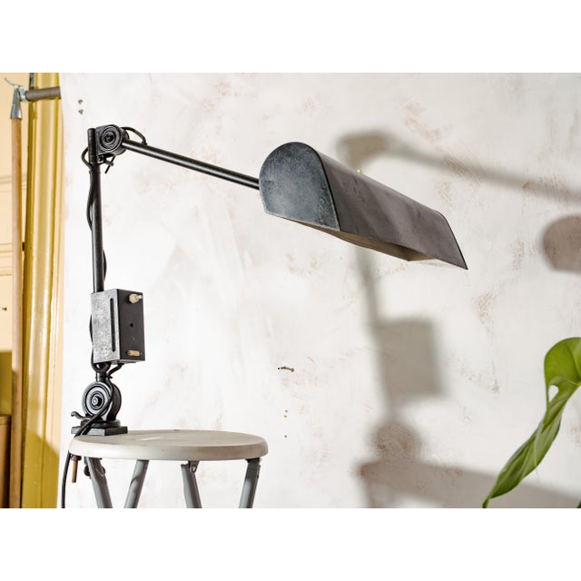 Vintage Bauhaus Bankers Lamp with Adjustable Arm Clamp from Hala, 1930s For Sale - Image 17 of 17
