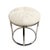 Pasargad Home Safari St. Steel Frame Cowhide Stool For Sale - Image 4 of 7