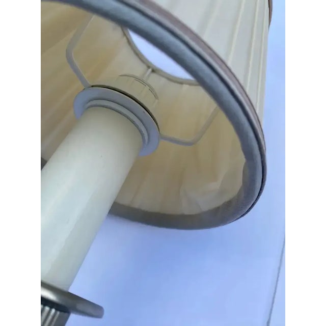 Silver French Art Deco Jacques Ruhlmann Style Silver Wall Sconces, George v Hotel Paris For Sale - Image 8 of 12