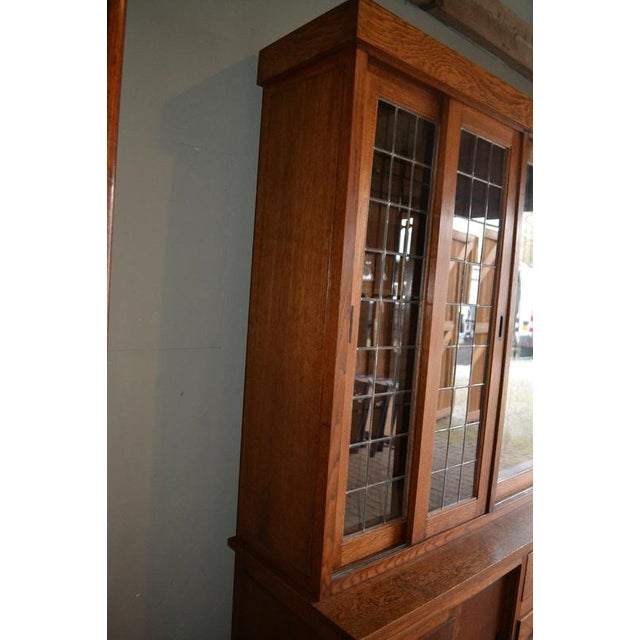Large Art Deco Oak Display Cabinet. For Sale - Image 9 of 16