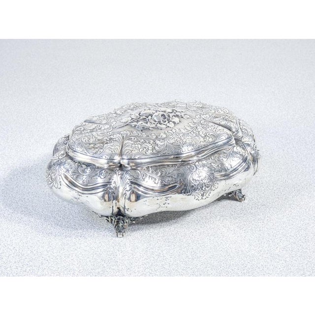 Vintage Silver Jewelry Box, 1930s For Sale - Image 12 of 18