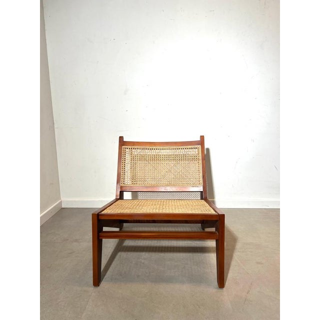 Kangaroo Lounge Chair in Teak & Rattan For Sale - Image 3 of 8