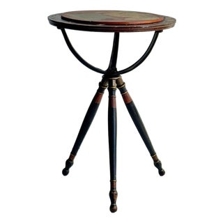 Antique Globe Base Table With Swivel Top For Sale