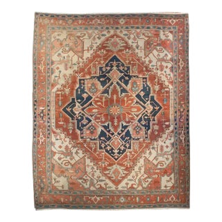 19th Century Antique Serapi Rug For Sale