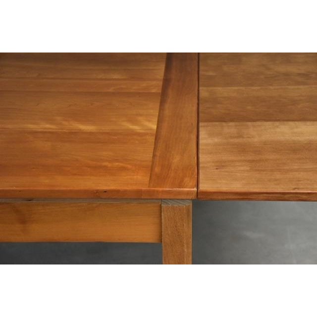 1960s Refinished 72”-111” Danish Modern Cherry Draw Leaf Dining Table For Sale - Image 9 of 11