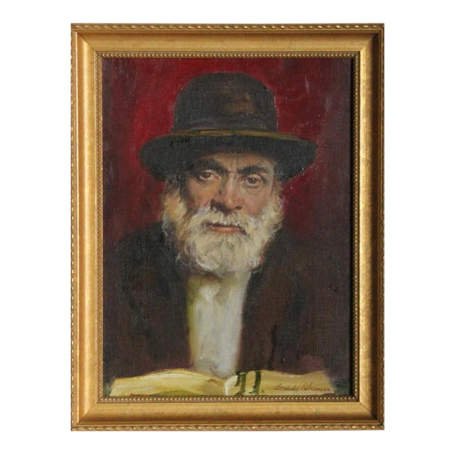 Sandu Liberman, Portrait of an Old Man, Oil on Canvas For Sale