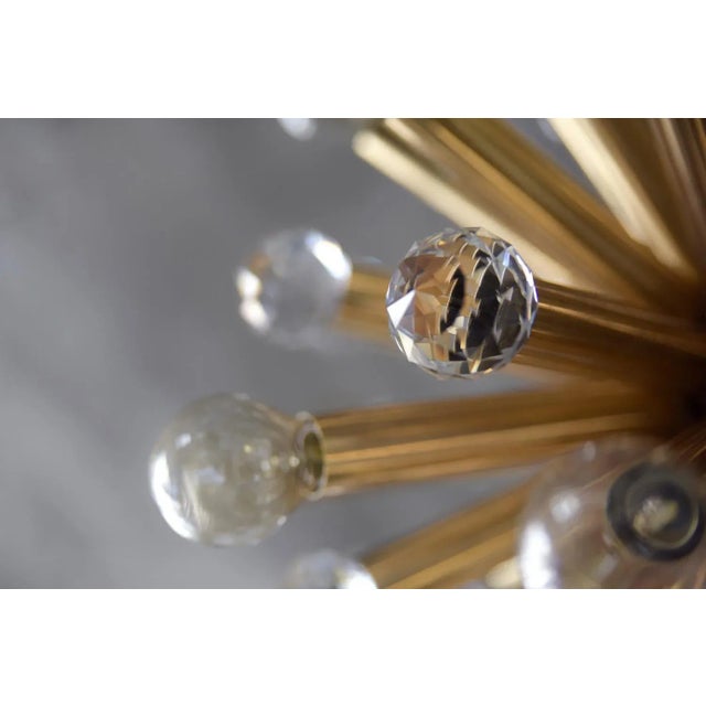 1960s Gilt Brass Pendant Lamp with Swarovski Balls from Ernst Palme, 1960s For Sale - Image 5 of 18