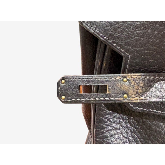 Hermès, Birkin Retourne 35, Taurillon Clemence Leather, Gold Hardware, France, 2003 For Sale - Image 10 of 16