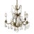 Vintage Brass and Crystal Chandelier 5 Light Baroque Rococo Revival Made in Sweden For Sale