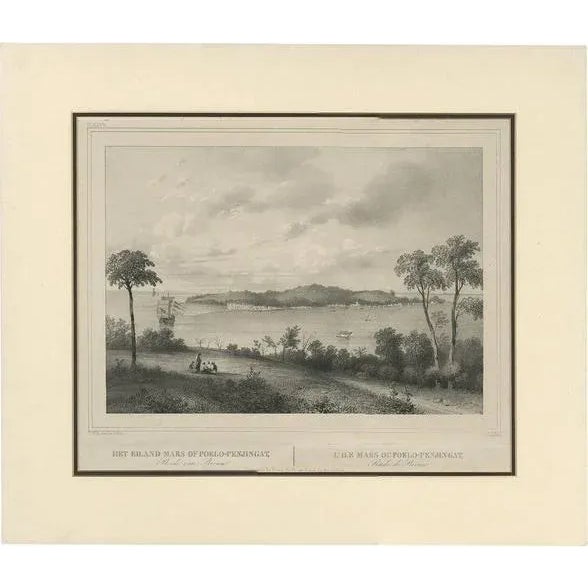 Mid 19th Century C.W.M. van de Velde, Illustration of the Roadstead of Riau Indonesia, 1844, Print For Sale - Image 5 of 5