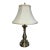 Vintage Stiffel Solid Brass Table Lamp Antique Finish W/ Original Shade Working For Sale