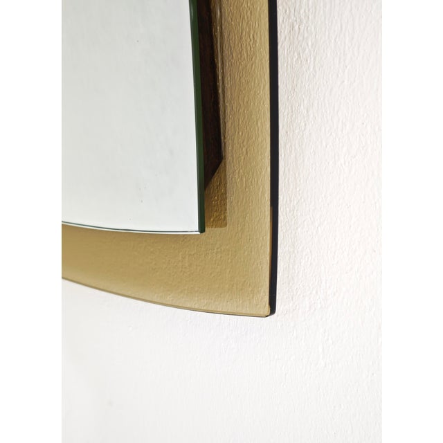 Mid-Century Modern Wall Mirror in Honey Amber Glass by Cristal Art, Italy, 1970s For Sale - Image 9 of 18