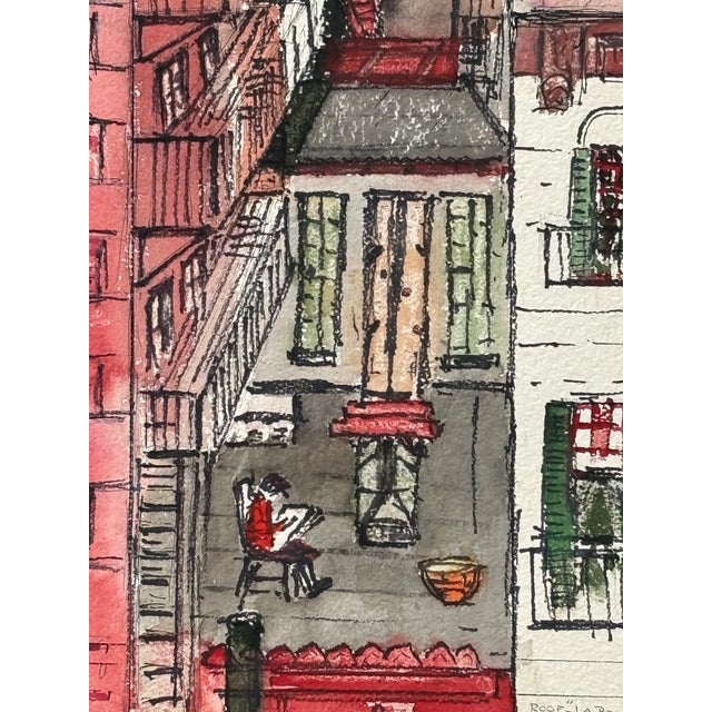 Mid 20th C. Original on Paper - Rooftop Artists - 51 St E. Craft Students League For Sale - Image 4 of 9