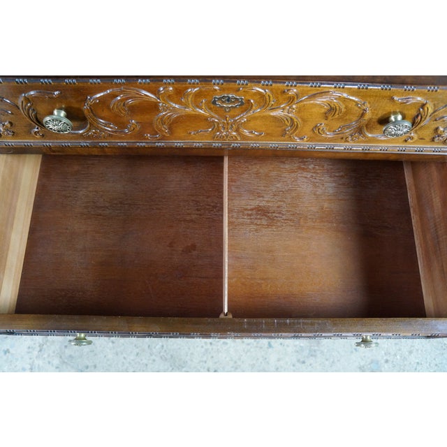Late 20th Century Pair of Henredon Villa Borghese Louis XVI Style Italian Fruitwood Carved Double Dresser For Sale - Image 16 of 18