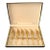 Mid-Century 24k Feather Design Appetizer Forks, Set of 6 For Sale