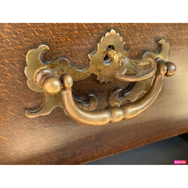 Late 18th Century Late 18th Century Two Sided Spanish Butcher Block with Six Drawers and Bronze Hardware For Sale - Image 5 of 18