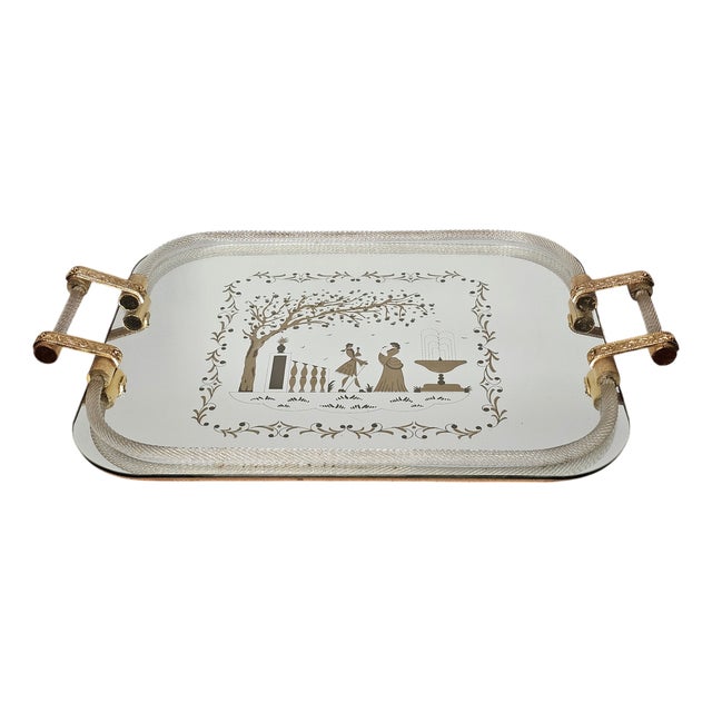 Italian Murano Glass Tray from Barovier & Toso, 1950s For Sale