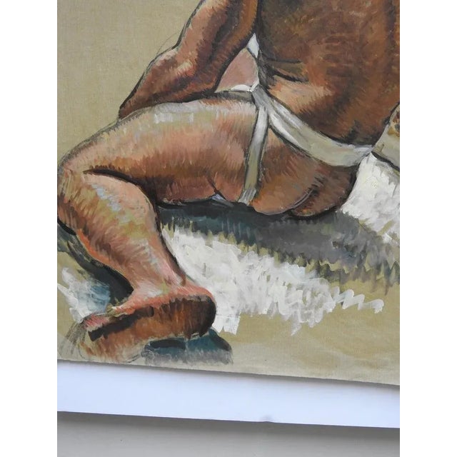 Featured is an exquisite oil painting on unstretched canvas titled Male Portrait by listed artist Robert Whitmore...