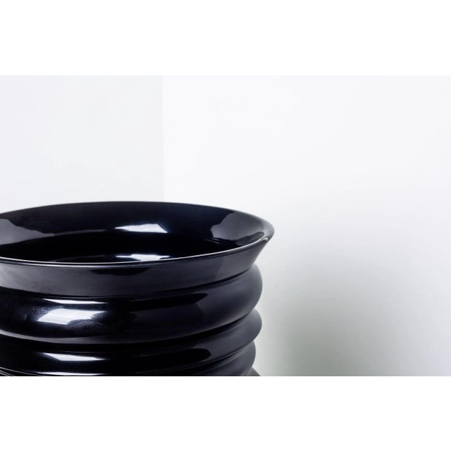 Ceramic 1980s Sergio Asti Black Ceramic Vase For Sale - Image 7 of 10