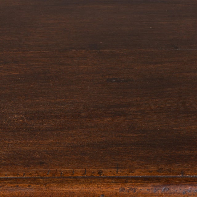 French Mid 20th Century France Brown Wood Dining Table For Sale - Image 3 of 11